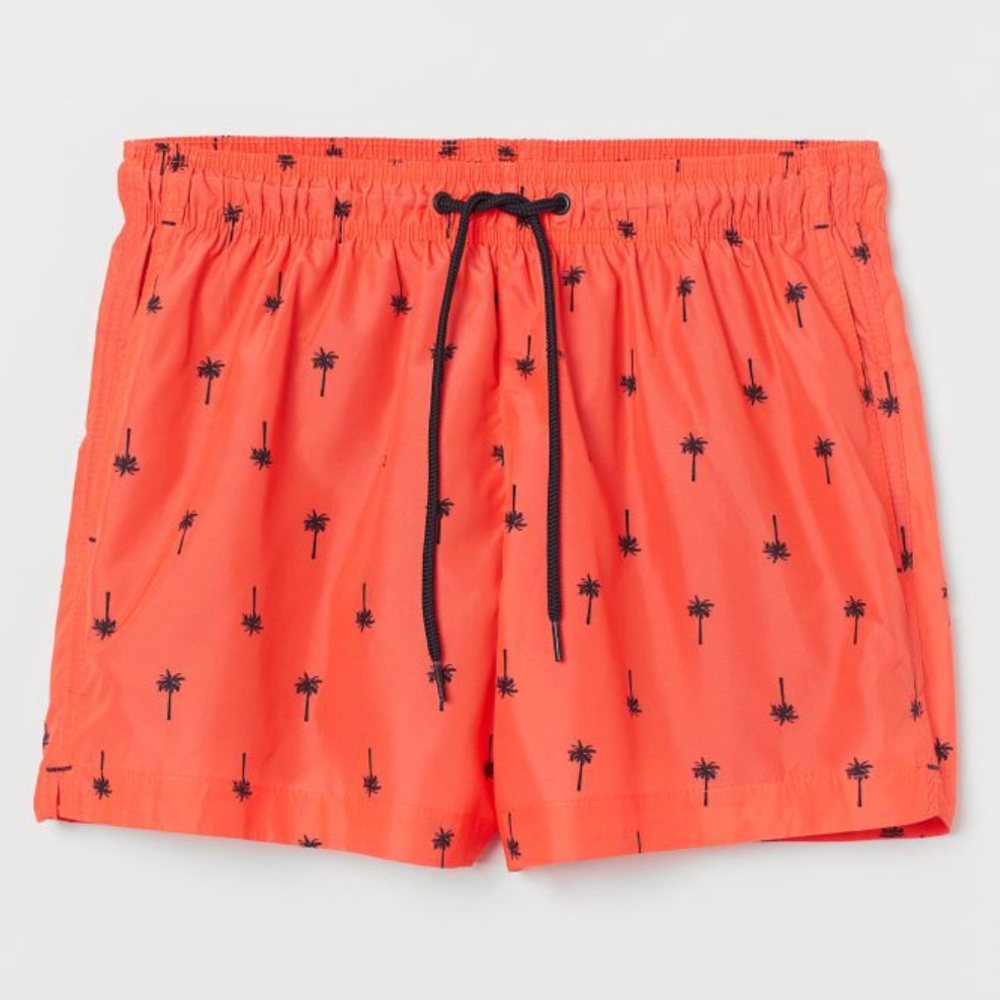H&M Men’s Palm Tree Pattern Swim Shorts